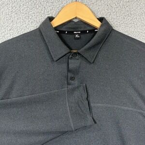Public Rec Polo Shirt Mens Large Charcoal Long Sleeve Performance Stretch Casual